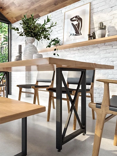 Подстолье ХО, 2 опоры, 20х40, муар черный мат Подстолье ХО, 2 опоры, 20х40, муар черный мат