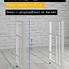 Опоры для стола, 20х40, муар белый мат Опоры для стола, 20х40, муар белый мат